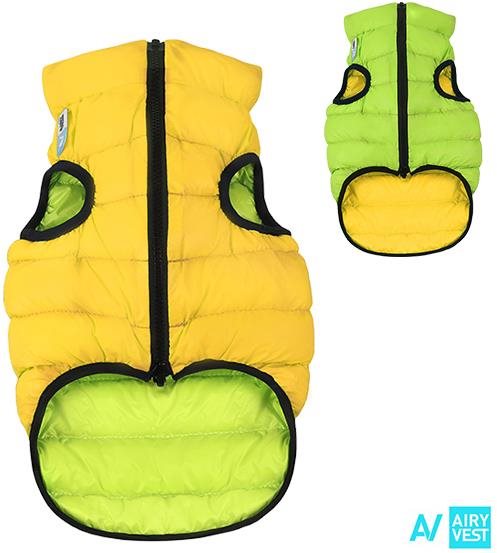 AiryVest bunda pre psov žltá/zelená M 47