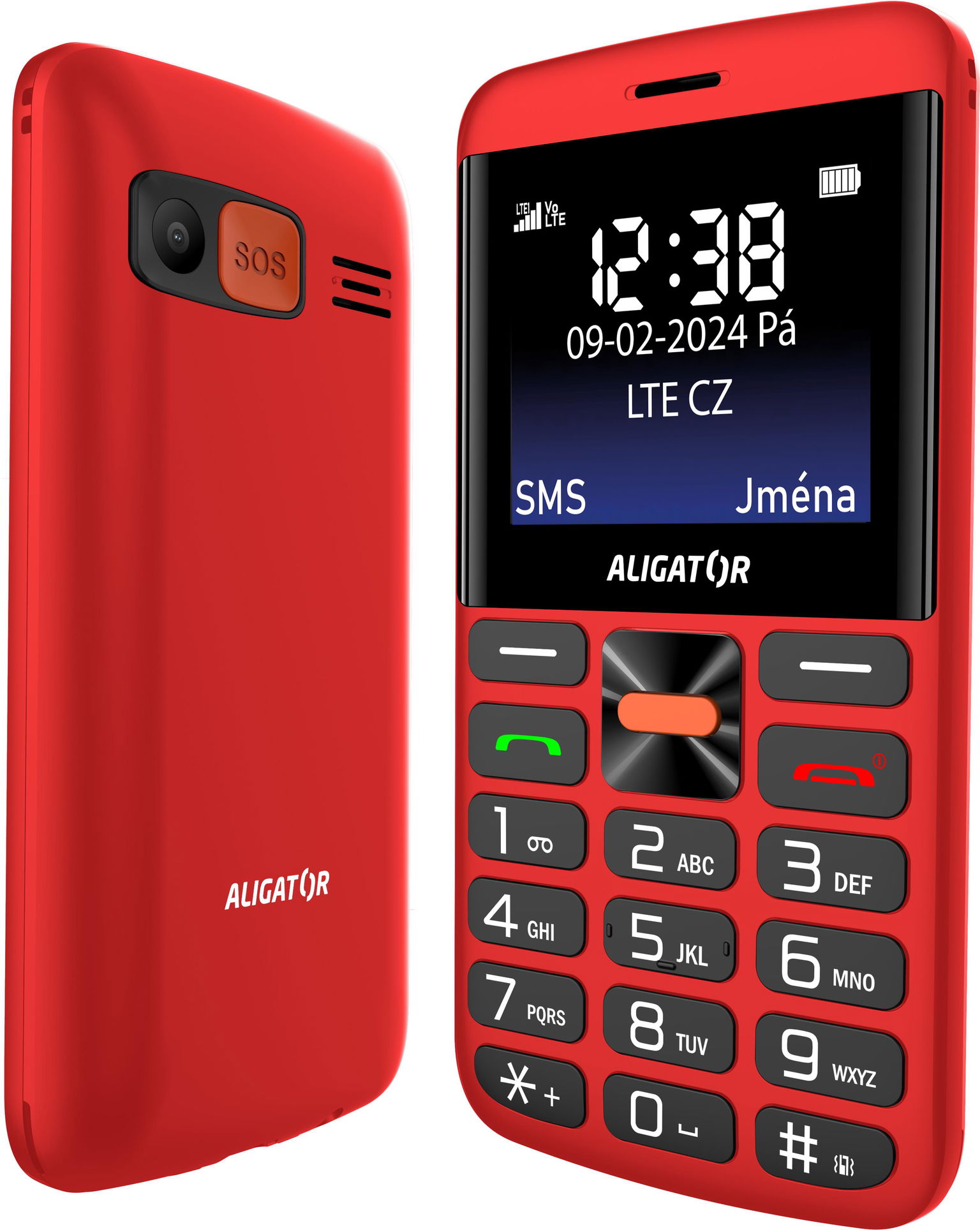 Aligator A910 Senior červený + nabíjací stojan