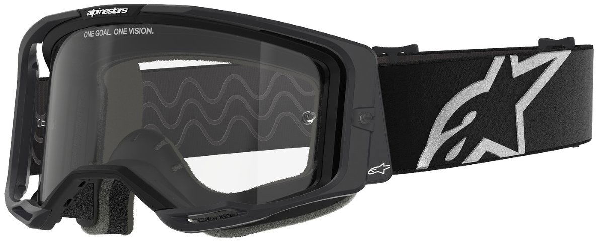 ALPINESTARS okuliare VISION 8 CORP 2025, čierna, číre plexi