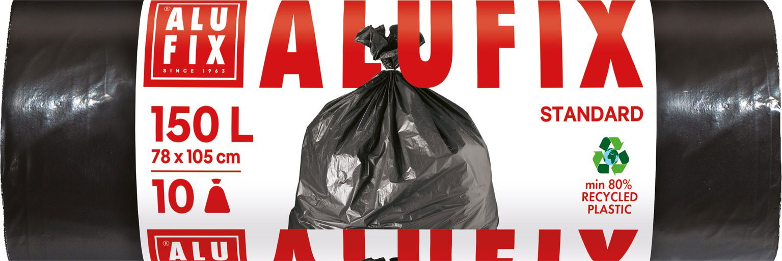ALUFIX Standard čierne 150 l, 10 ks