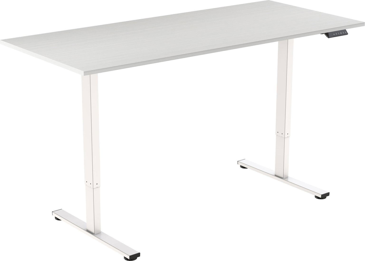 AlzaErgo Table ET2 Core biely + doska 140 × 80 cm lamino biely dub