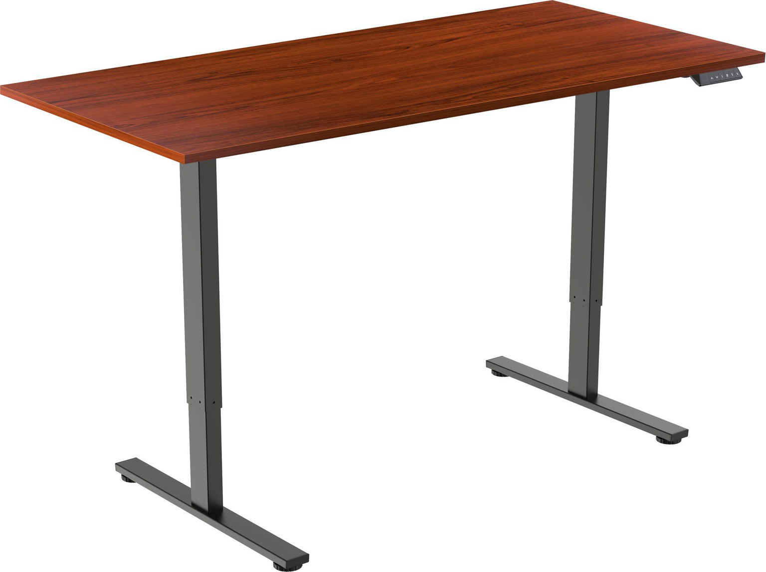 AlzaErgo Table ET2 Core čierny + doska 120 × 80 cm lamino gaštan