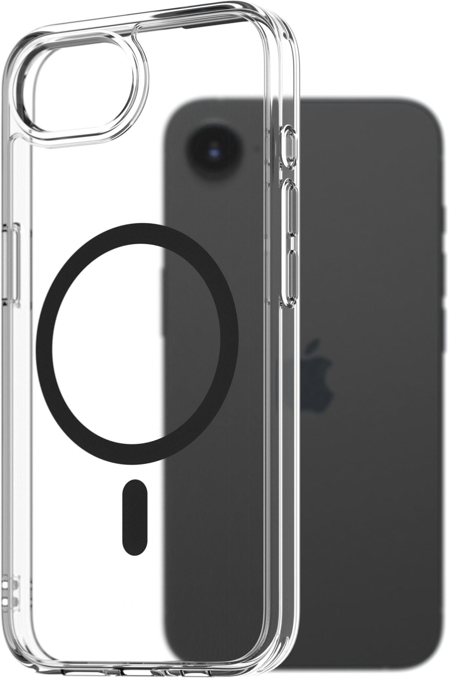 AlzaGuard Crystal Clear TPU Case Compatible with Magsafe pre iPhone 16e / 17e – čierny