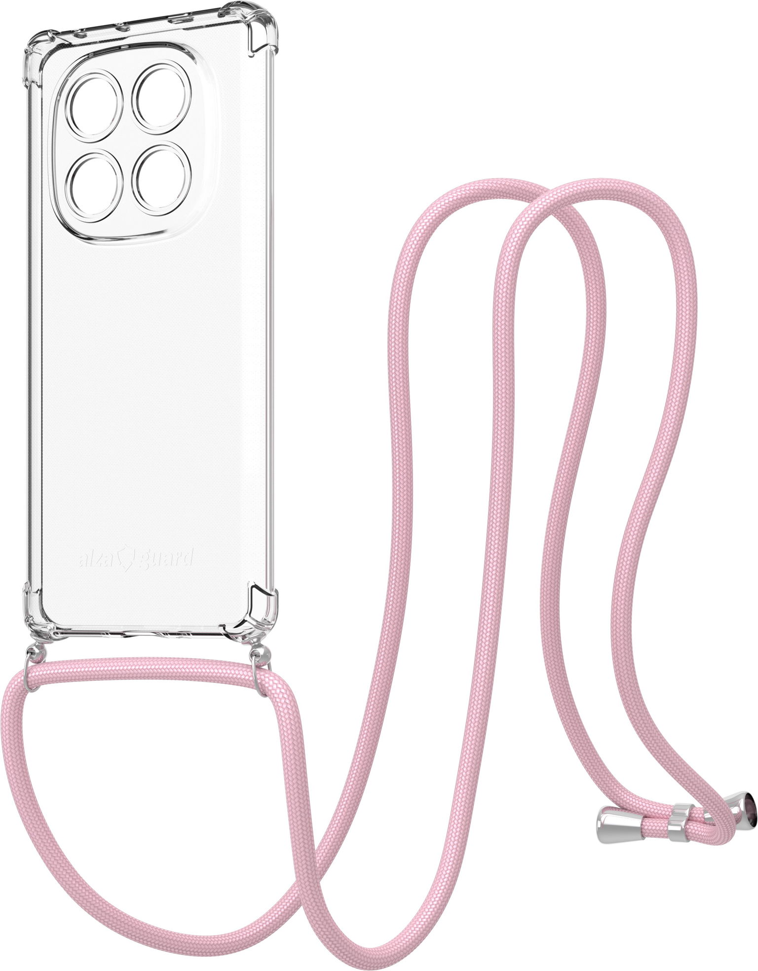 AlzaGuard Luxe Lanyard Case na Xiaomi Redmi Note 14 Pro+ ružový
