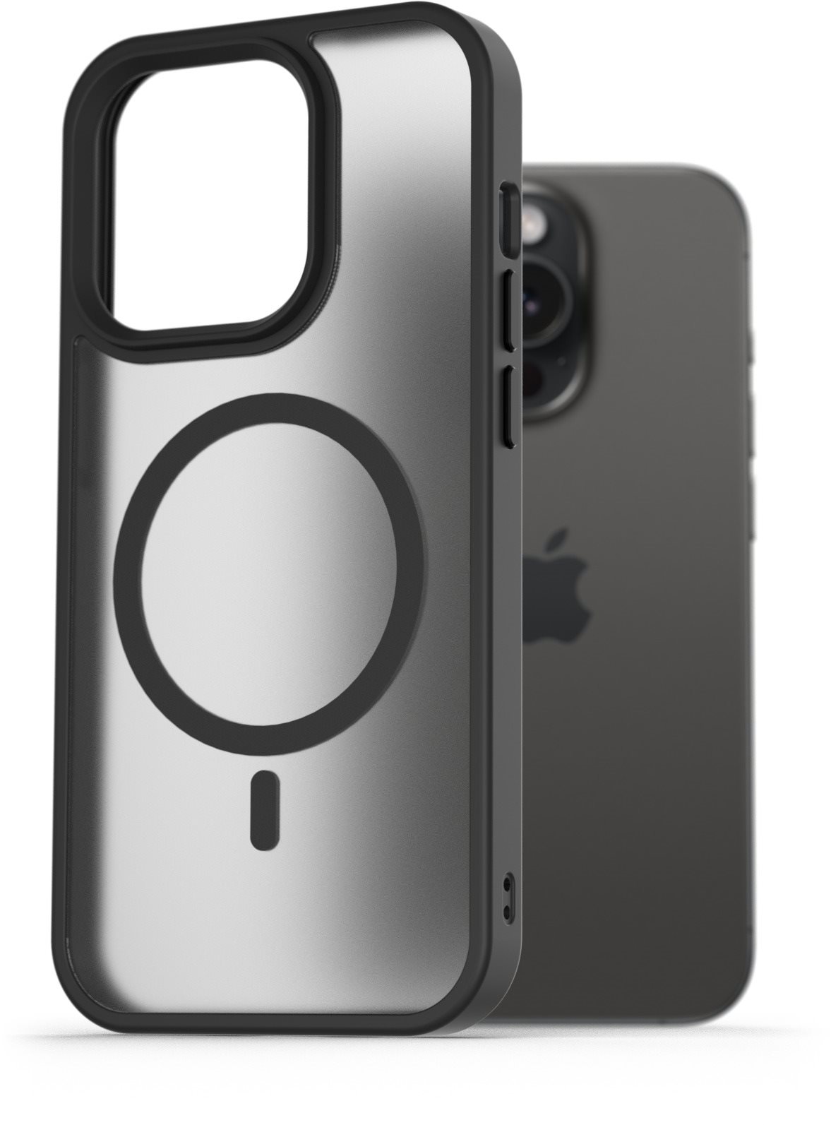 AlzaGuard Matte Case Compatible with MagSafe pre iPhone 15 Pro čierny
