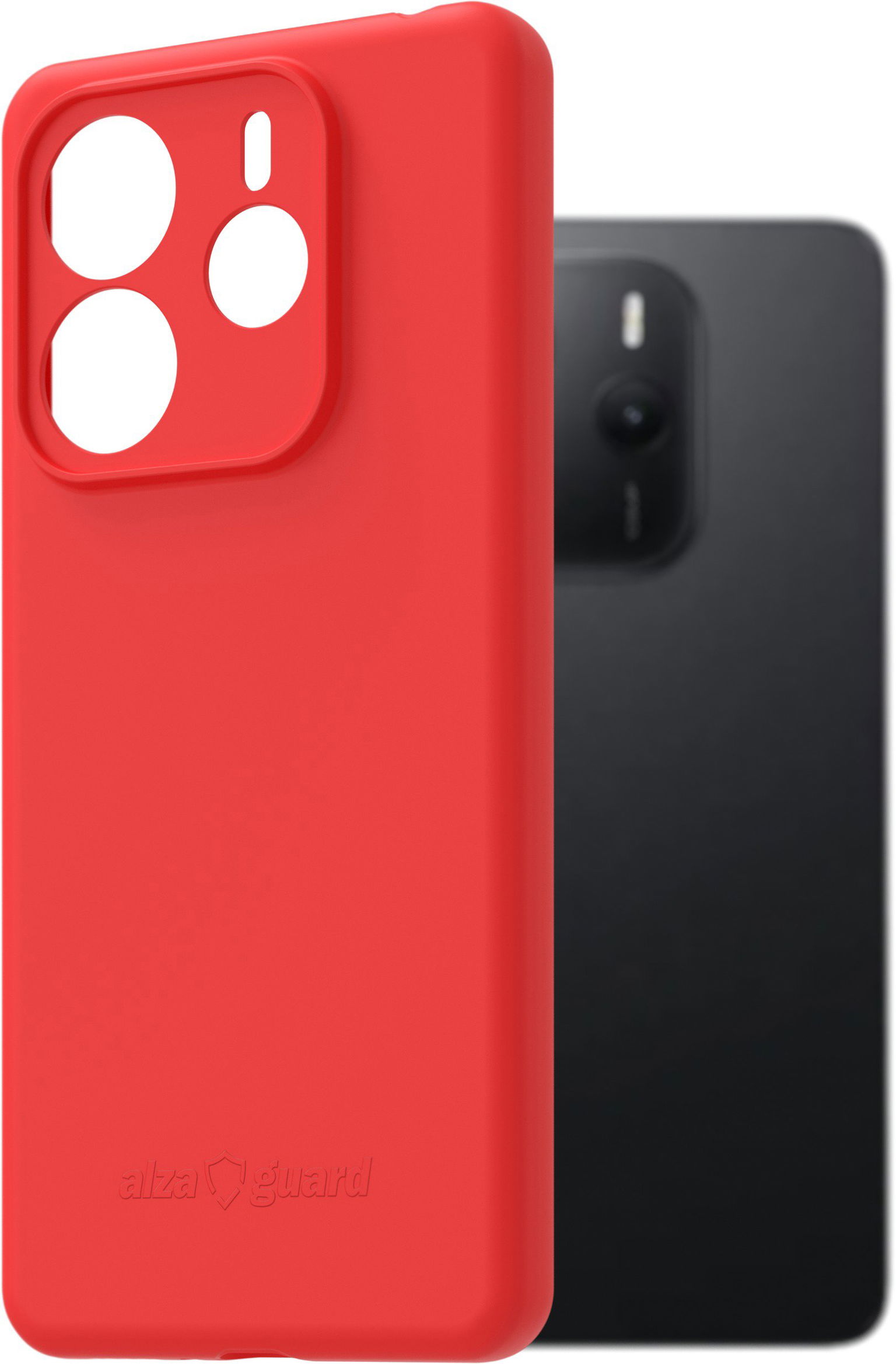AlzaGuard Matte TPU Case na Xiaomi Redmi Note 14 4G červený