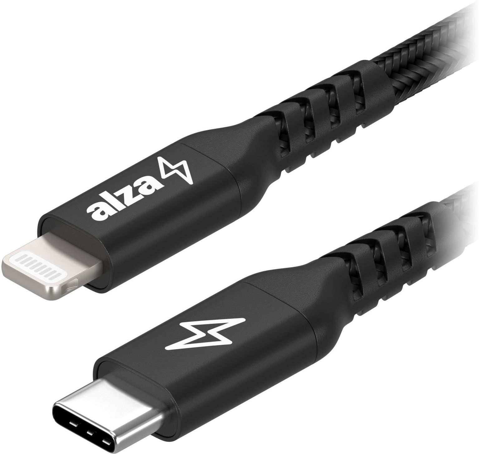 AlzaPower AluCore USB-C to Lightning MFi 0,5 m čierny