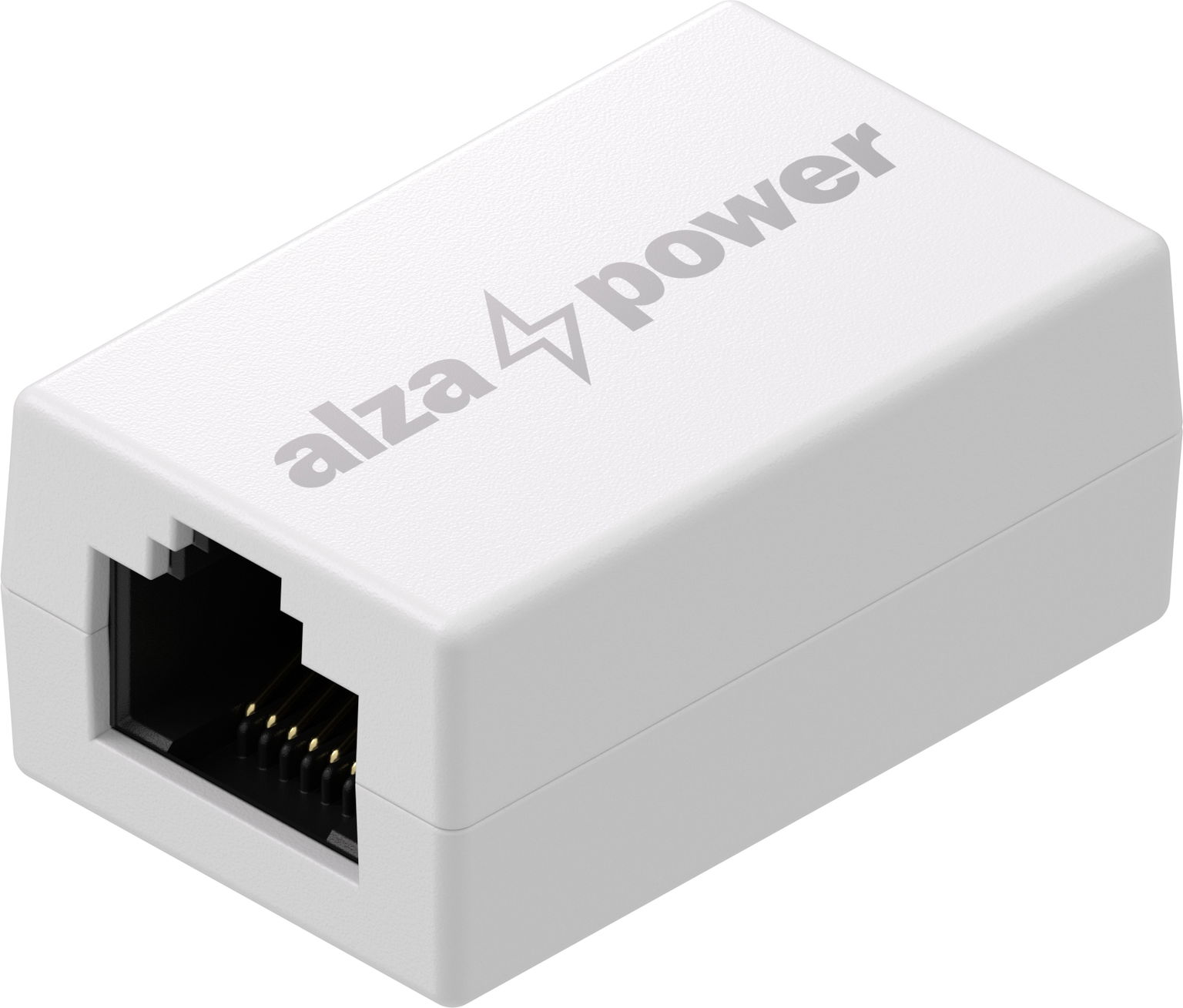AlzaPower CAT6 Keystone Jack Coupler – biely