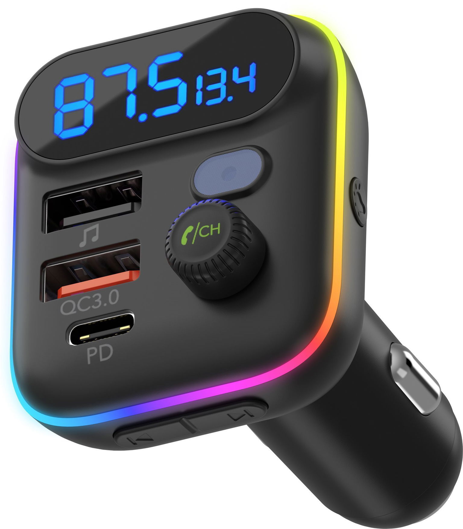 AlzaPower FM Transmitter F120 čierny