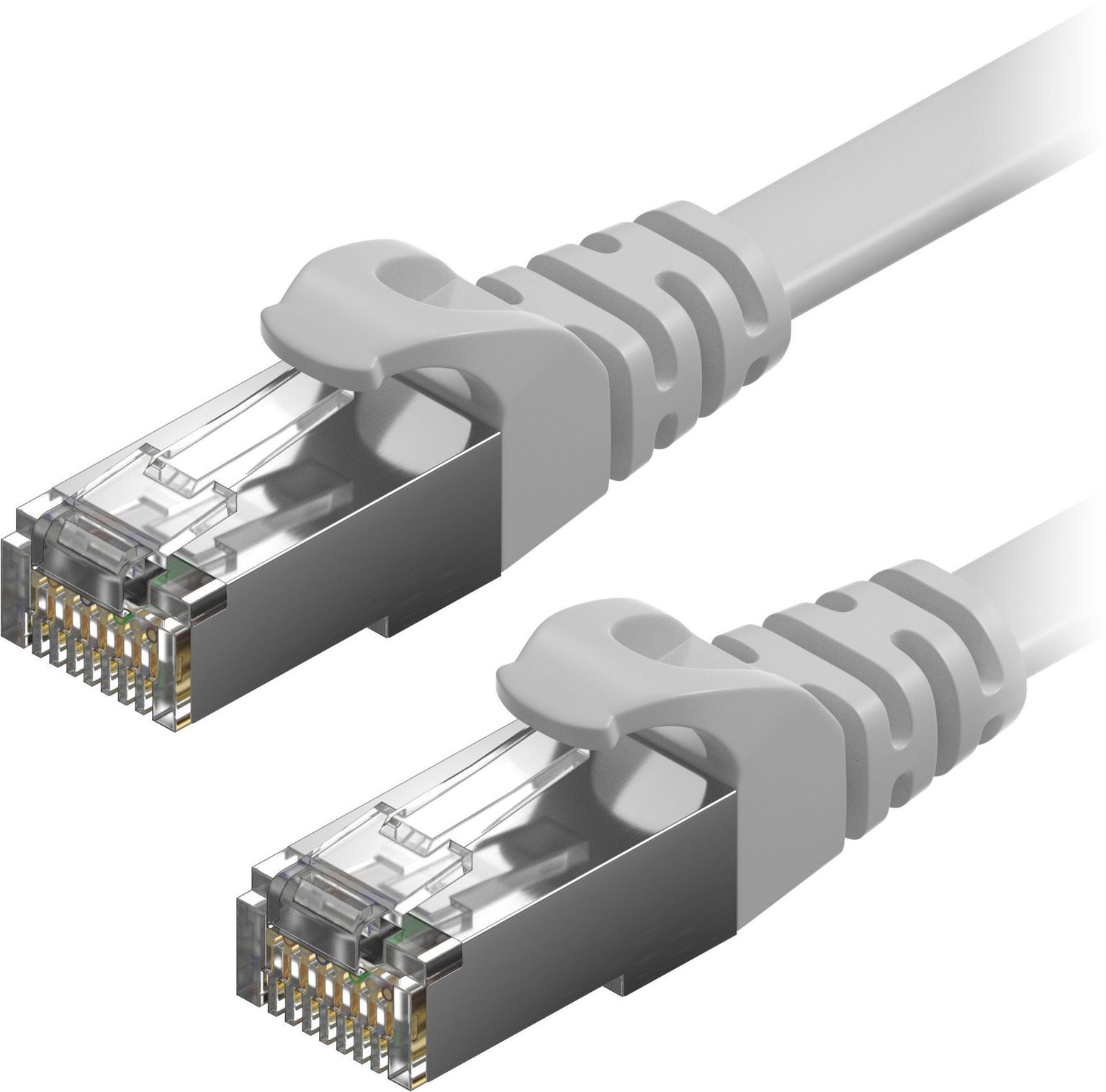 AlzaPower Patch CAT6 FTP Flat 0,5 m sivý