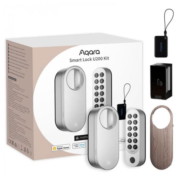 AQARA Smart Lock U200 Kit (Rev 2025), strieborný