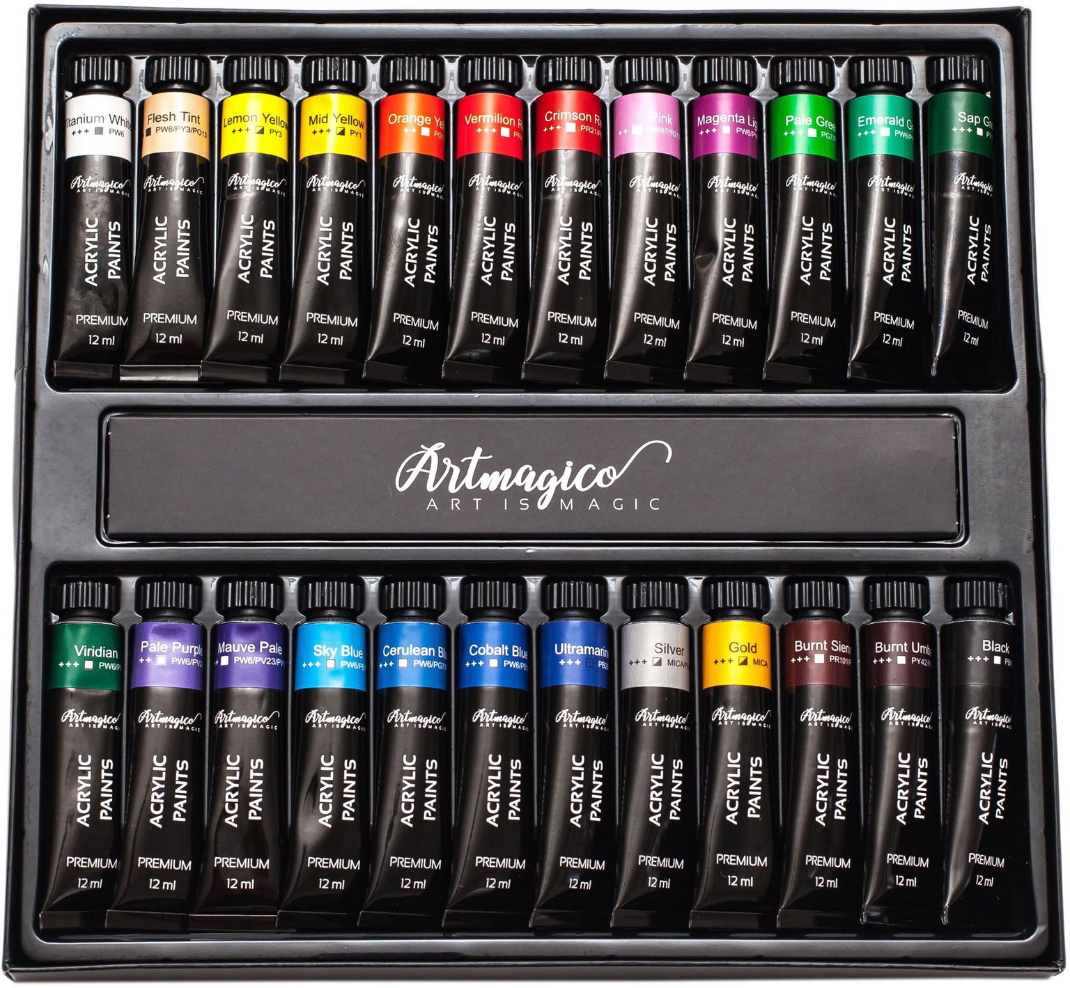 Artmagico Akrylové farby 12 ml × 24 ks
