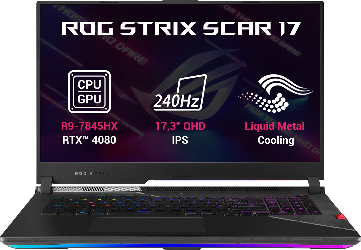 ASUS ROG Strix SCAR 17 G733PZ-LL037W Off Black kovový