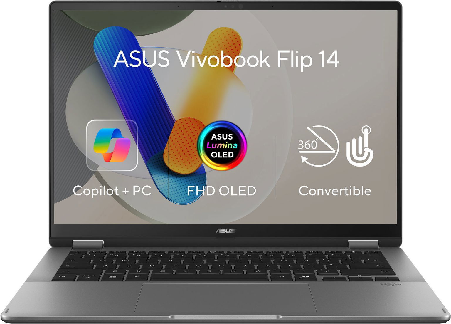 ASUS Vivobook 14 Flip TP3407SA-OLED147WZ Matte Gray (bez adaptéra)