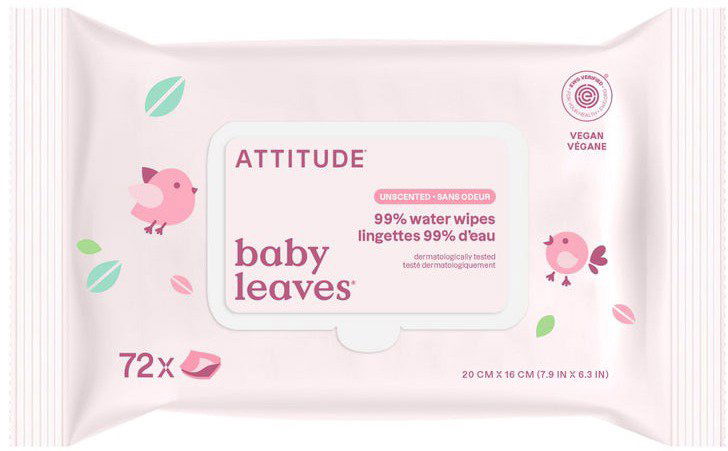 ATTITUDE Wipes bez vône (72 ks)