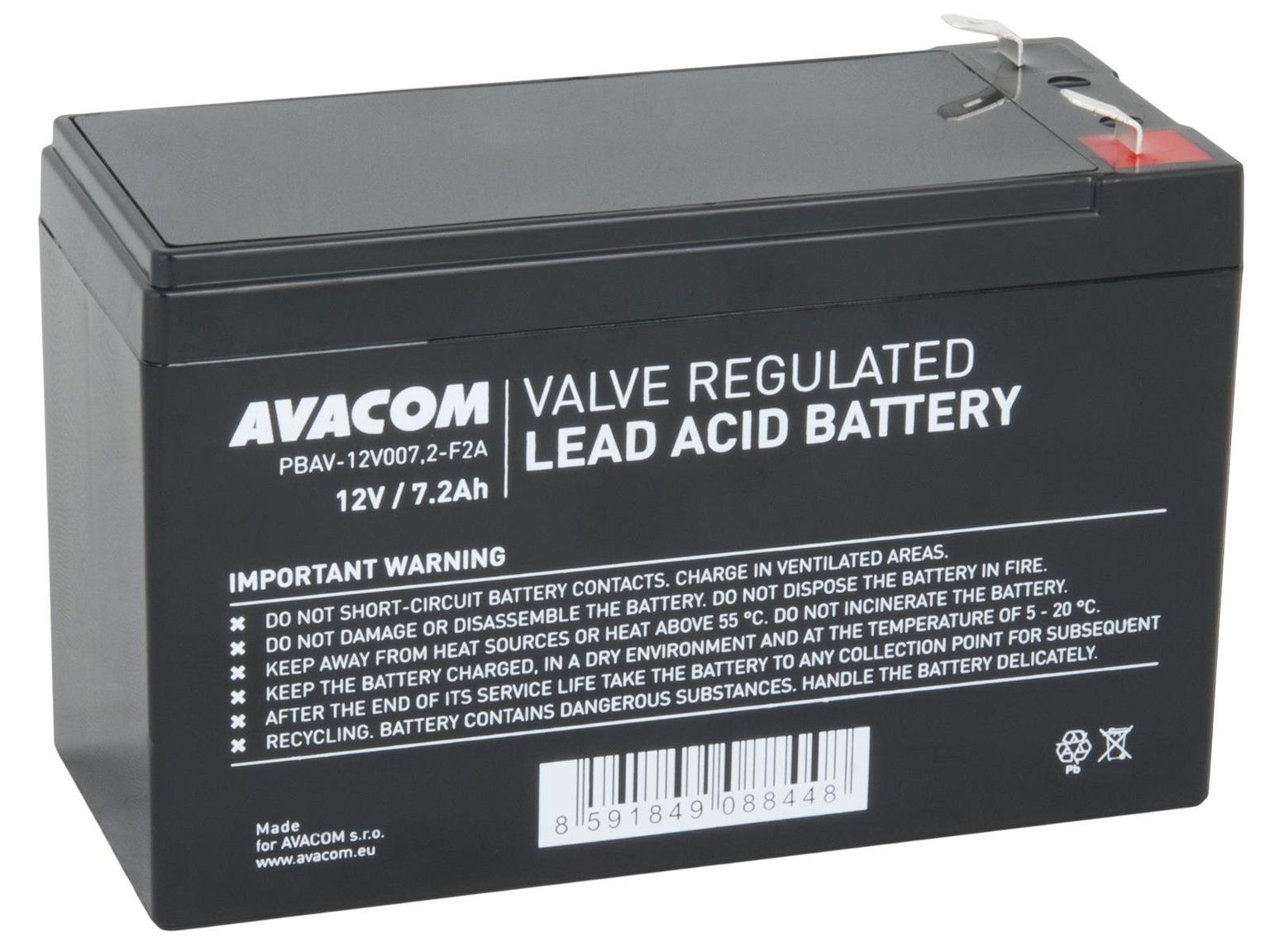 AVACOM batéria 12 V 7,2 Ah F2