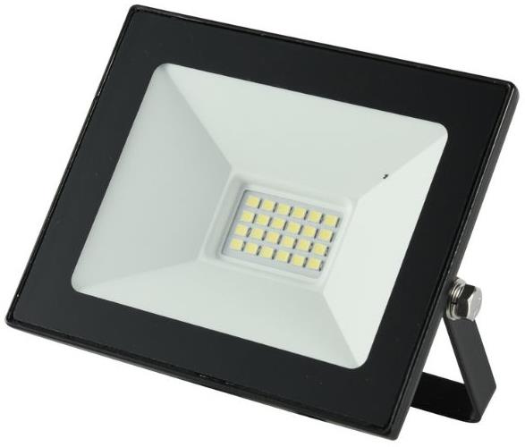 AVIDE Ultratenký LED reflektor čierny 20 W 1600 lm, studená