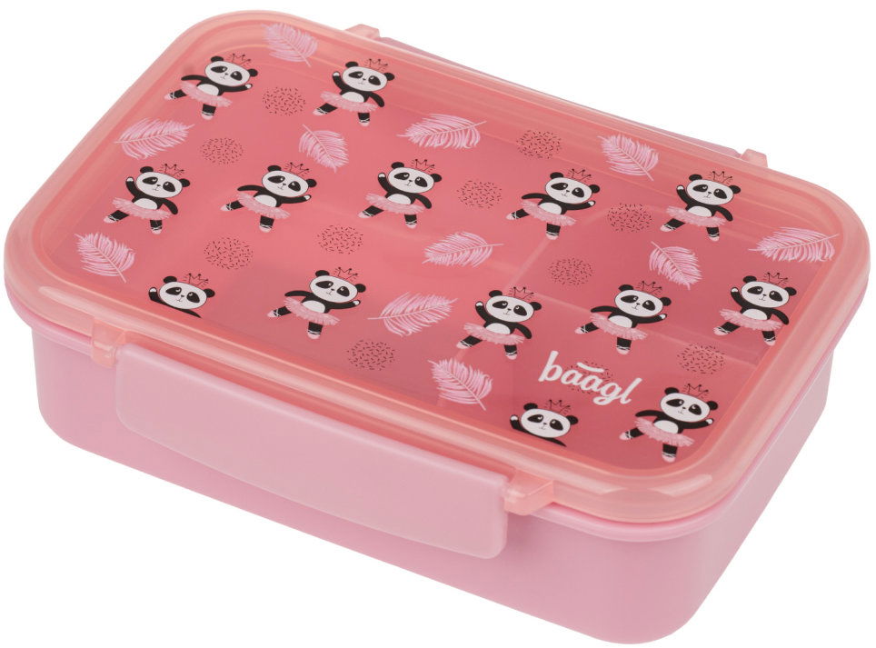 BAAGL Box na desiatu s priehradkami Panda