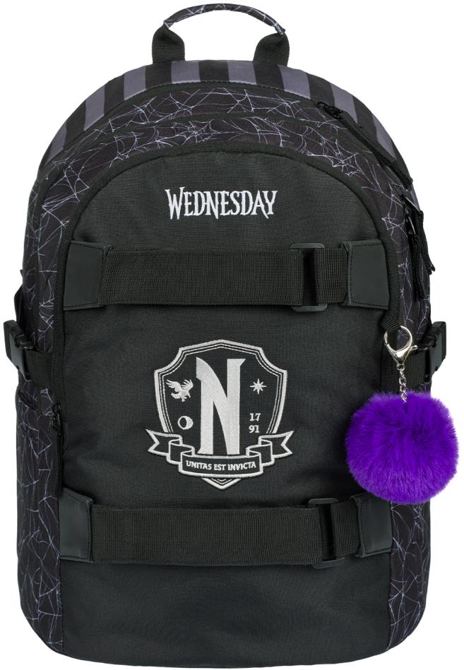 BAAGL Školský batoh Skate Wednesday Nevermore
