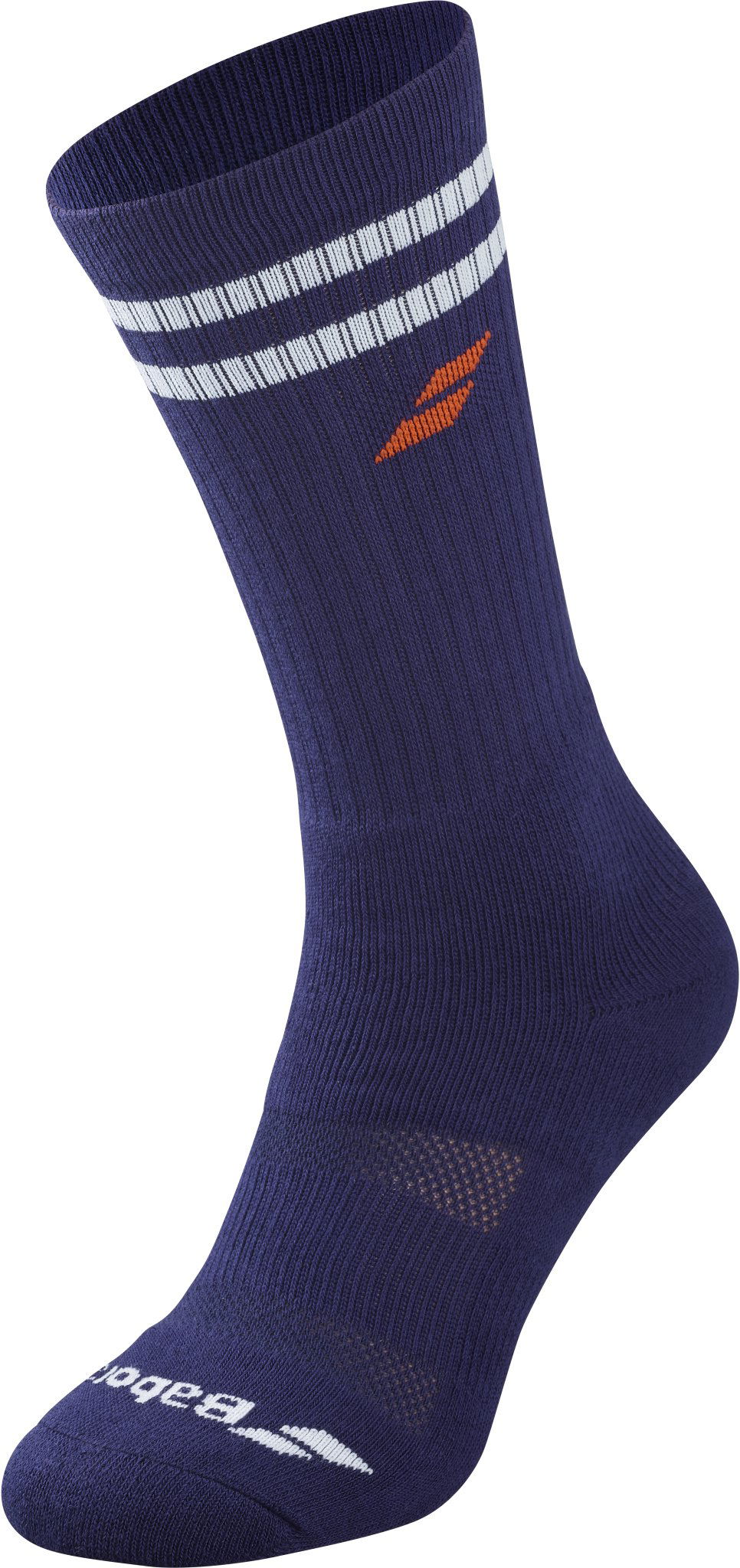 Babolat Team Single Socks T White/Cherry Tomato/43 – 46