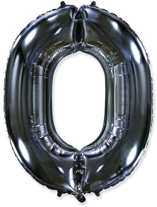 Balón fóliový číslica čierna – black 102 cm – 0