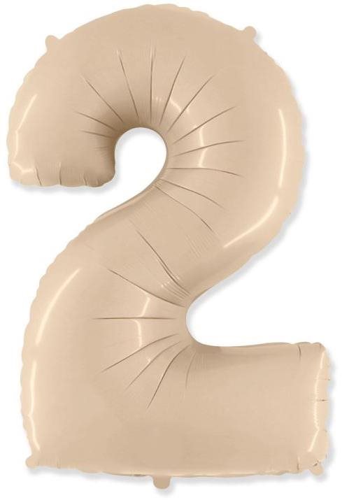 Balón fóliový číslica krémová – 102 cm – 2