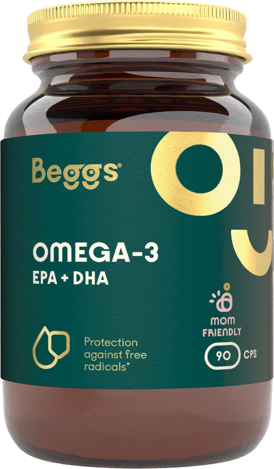 Beggs Omega-3, EPA + DHA, 90 kapsúl