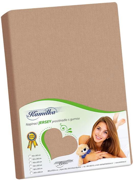 Bellatex Jersey – 180 × 200 × 40 cm – kávová