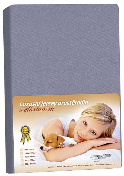 Bellatex Jersey s elastanom – 140 × 200 cm – tmavo sivá