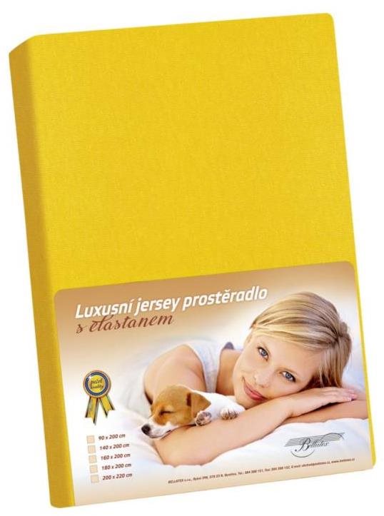 Bellatex Jersey s elastanom – 90 × 200 cm – sýta žltá