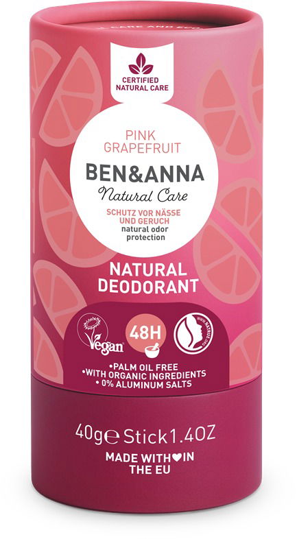 Ben & Anna Tuhý dezodorant (40 g) – Ružový grapefruit