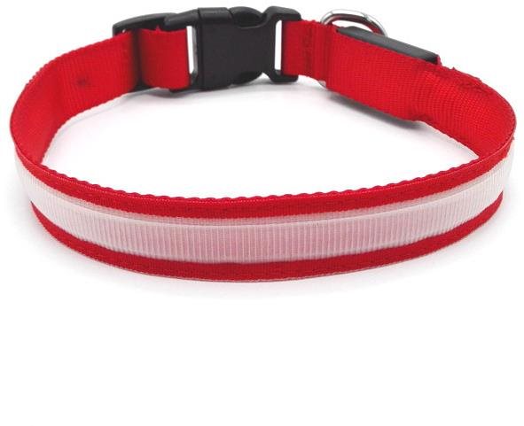 Bentech LED, svietiaci obojok DC3100 červený S