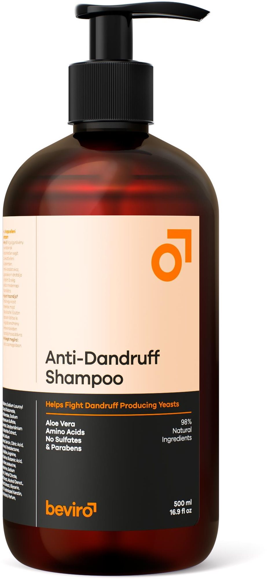 BEVIRO Prírodný šampón proti lupinám 500 ml