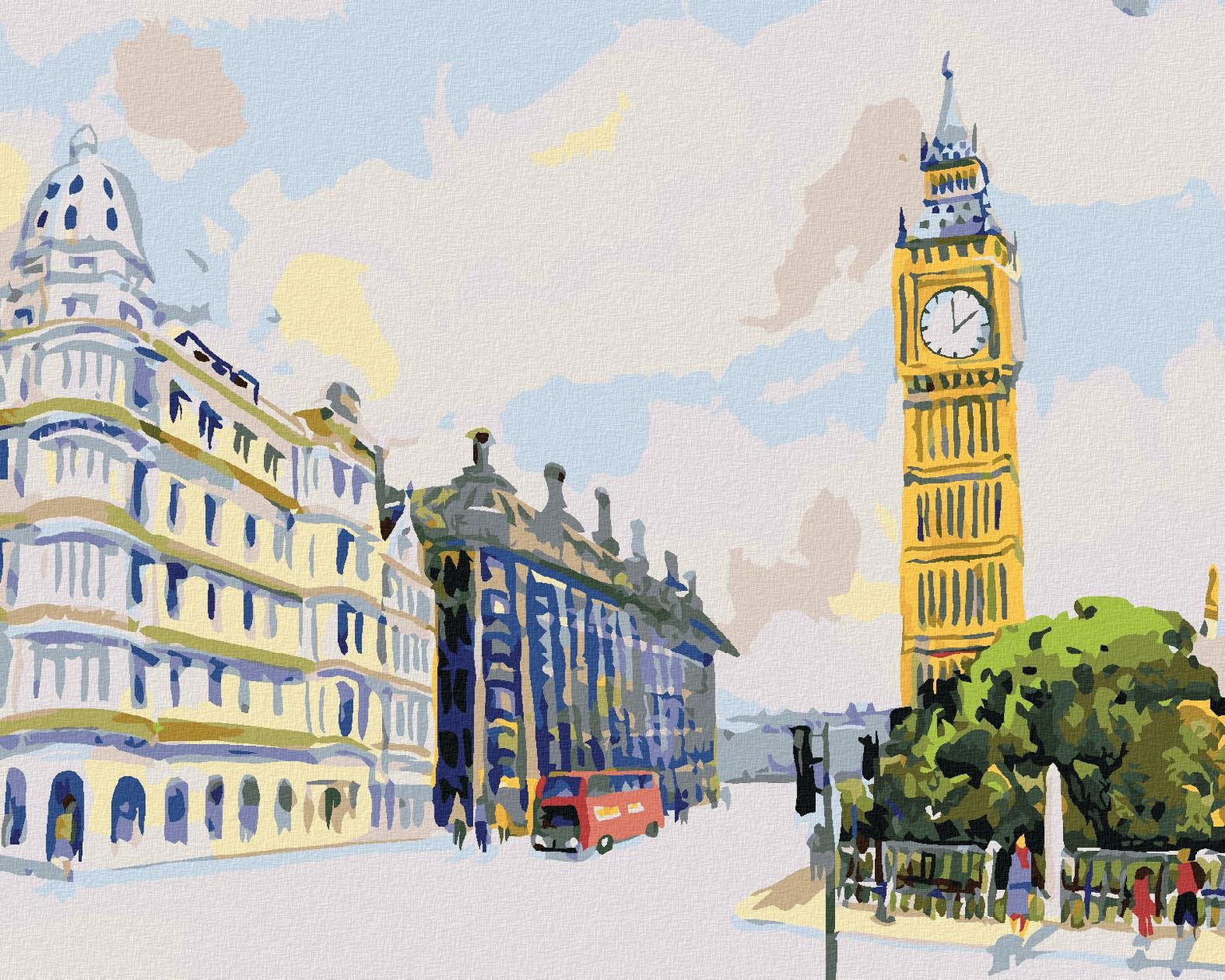 Big Ben v Londýne, 80 × 100 cm, plátno napnuté na rám