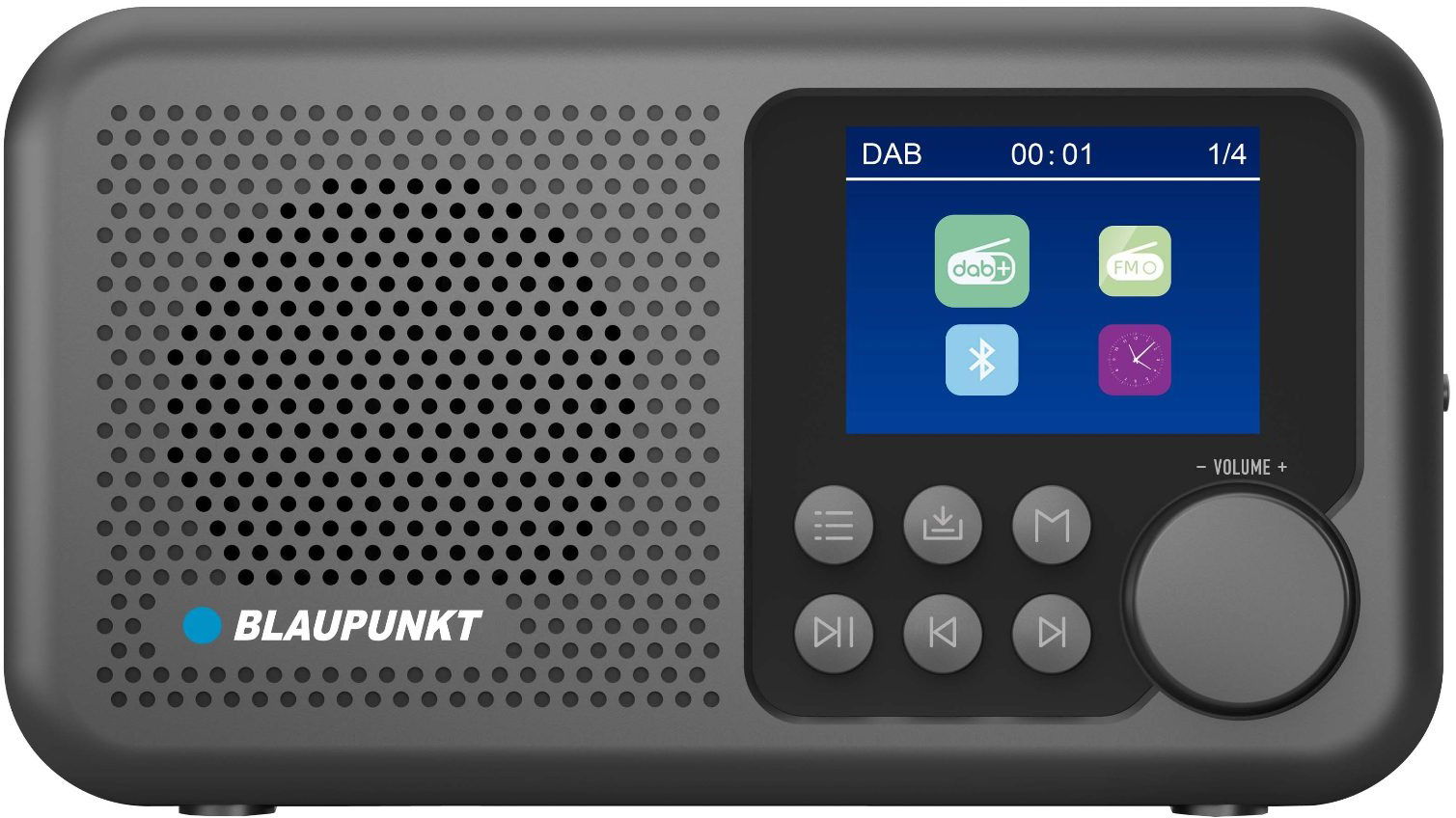 BLAUPUNKT DR8BK, 2,4" LCD, DAB+, FM, RDS, Bluetooth, čierne