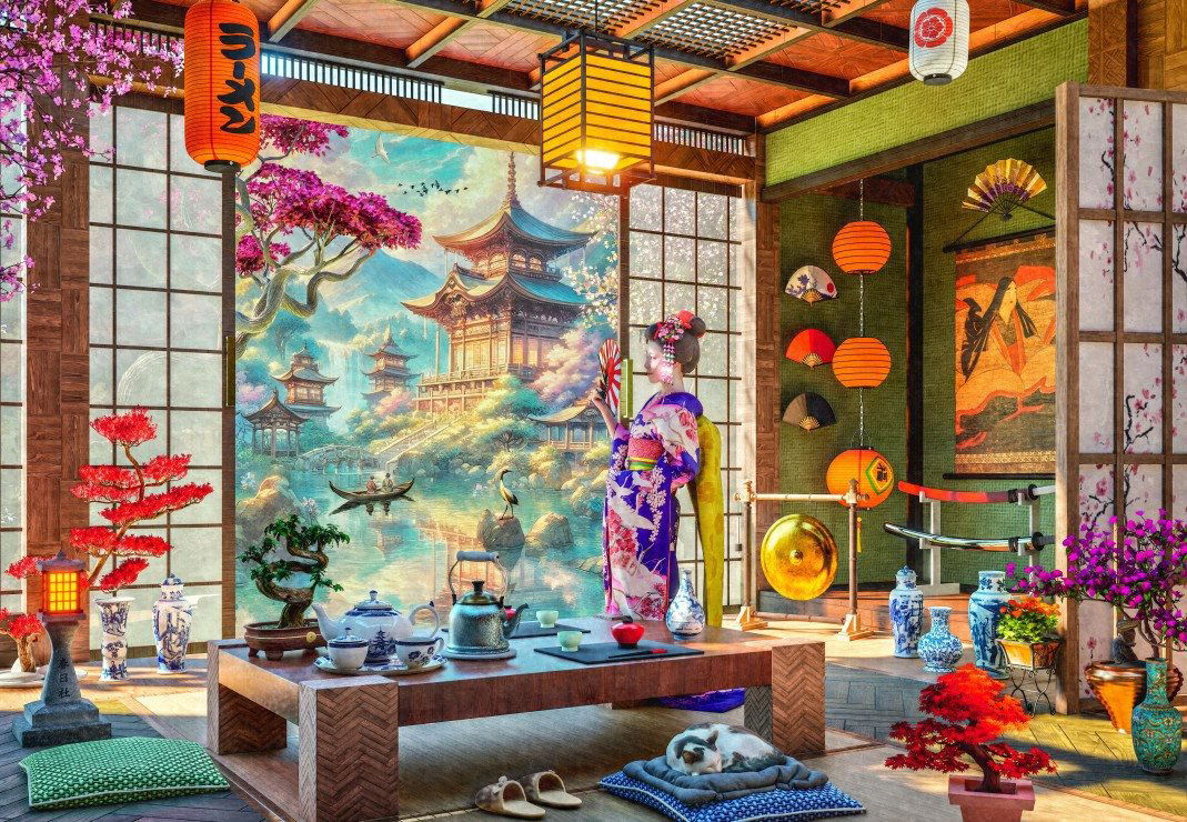 BLUEBIRD Japonská čajovňa 1000 dielikov