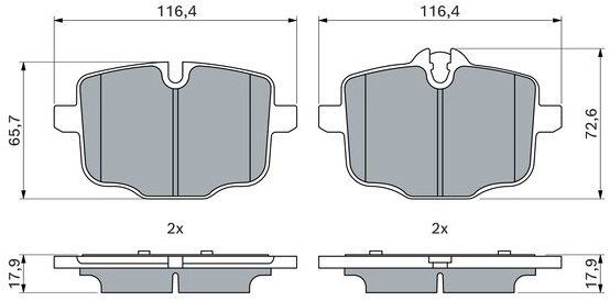 BOSCH Brzdové doštičky 0 986 494 900