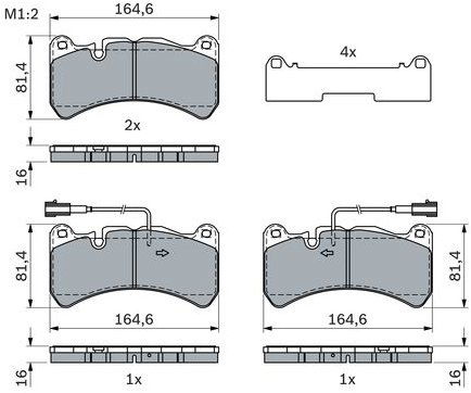 BOSCH Sada brzdových doštičiek 0 986 424 104