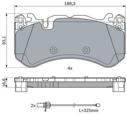 BOSCH Sada brzdových doštičiek 0 986 494 973