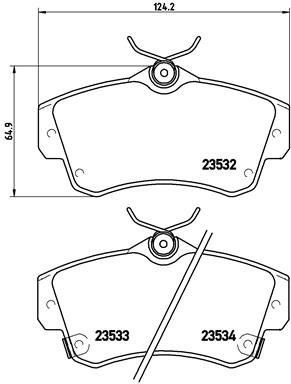 BREMBO Sada brzdových doštičiek P 11 012