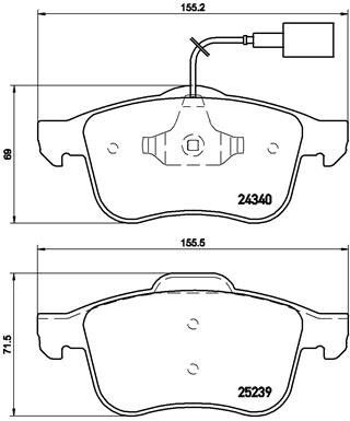 BREMBO Sada brzdových doštičiek P 23 132X