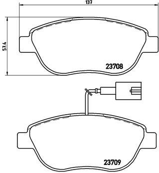 BREMBO Sada brzdových doštičiek P 23 137