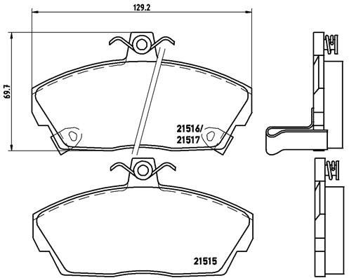 BREMBO Sada brzdových doštičiek P 28 020