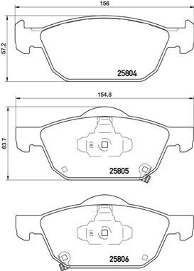 BREMBO Sada brzdových doštičiek P 28 076