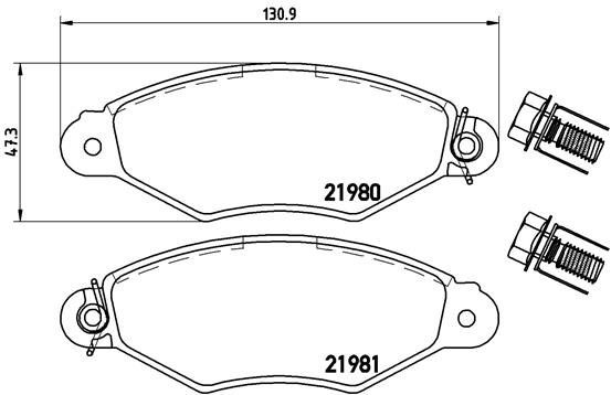 BREMBO Sada brzdových doštičiek P 61 098