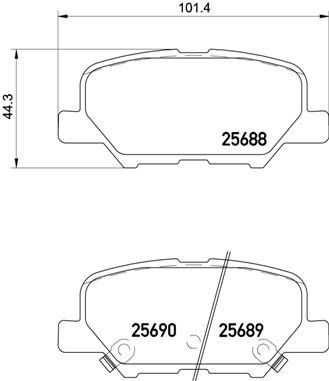 BREMBO Sada brzdových doštičiek P 61 111