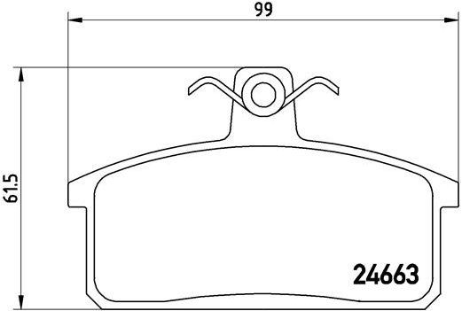 BREMBO Sada brzdových doštičiek P 79 007