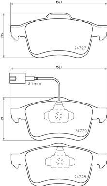 BREMBO Súprava brzdových doštičiek P 23 130