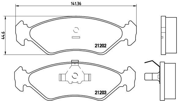 BREMBO Súprava brzdových doštičiek P 24 028