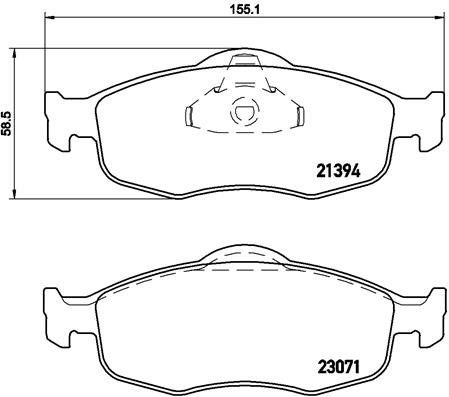 BREMBO Súprava brzdových doštičiek P 24 037